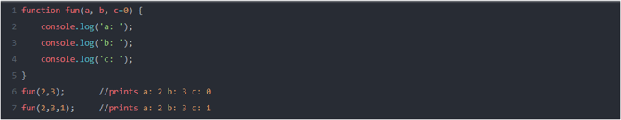 Default Parameters