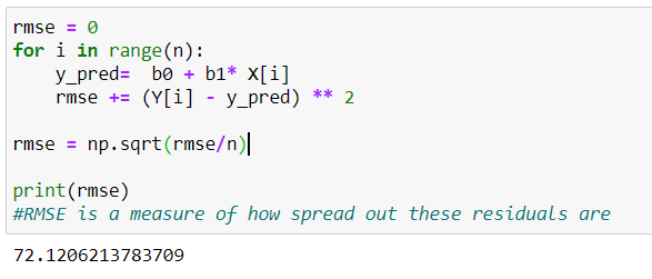 RMSE code