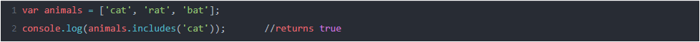 includes()