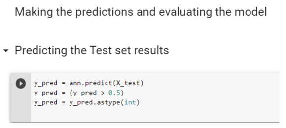 Predicting the Test set results