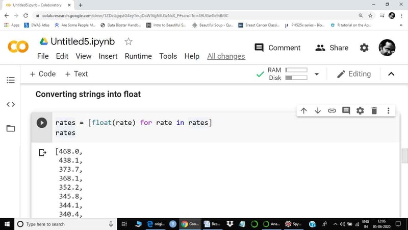 Convert strings into float