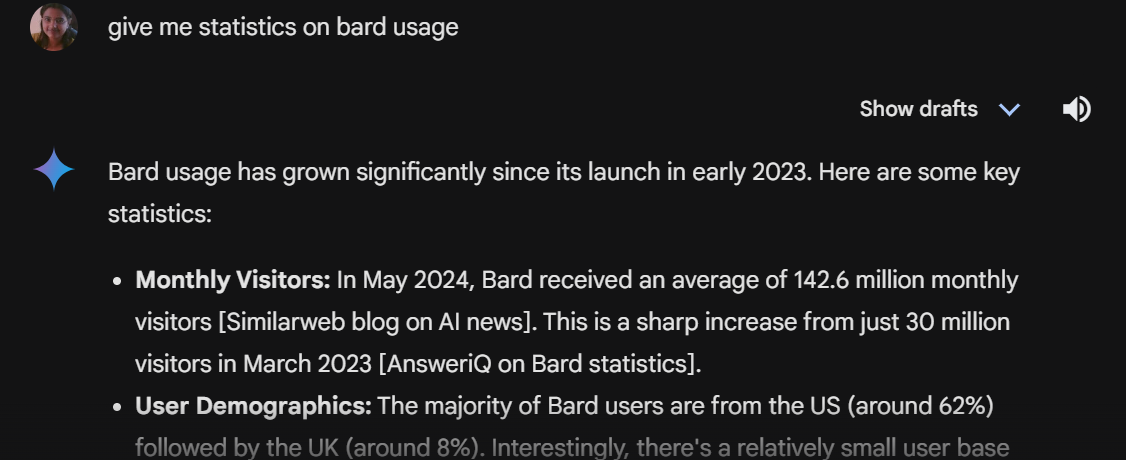 Bard Statistics | AI tool free